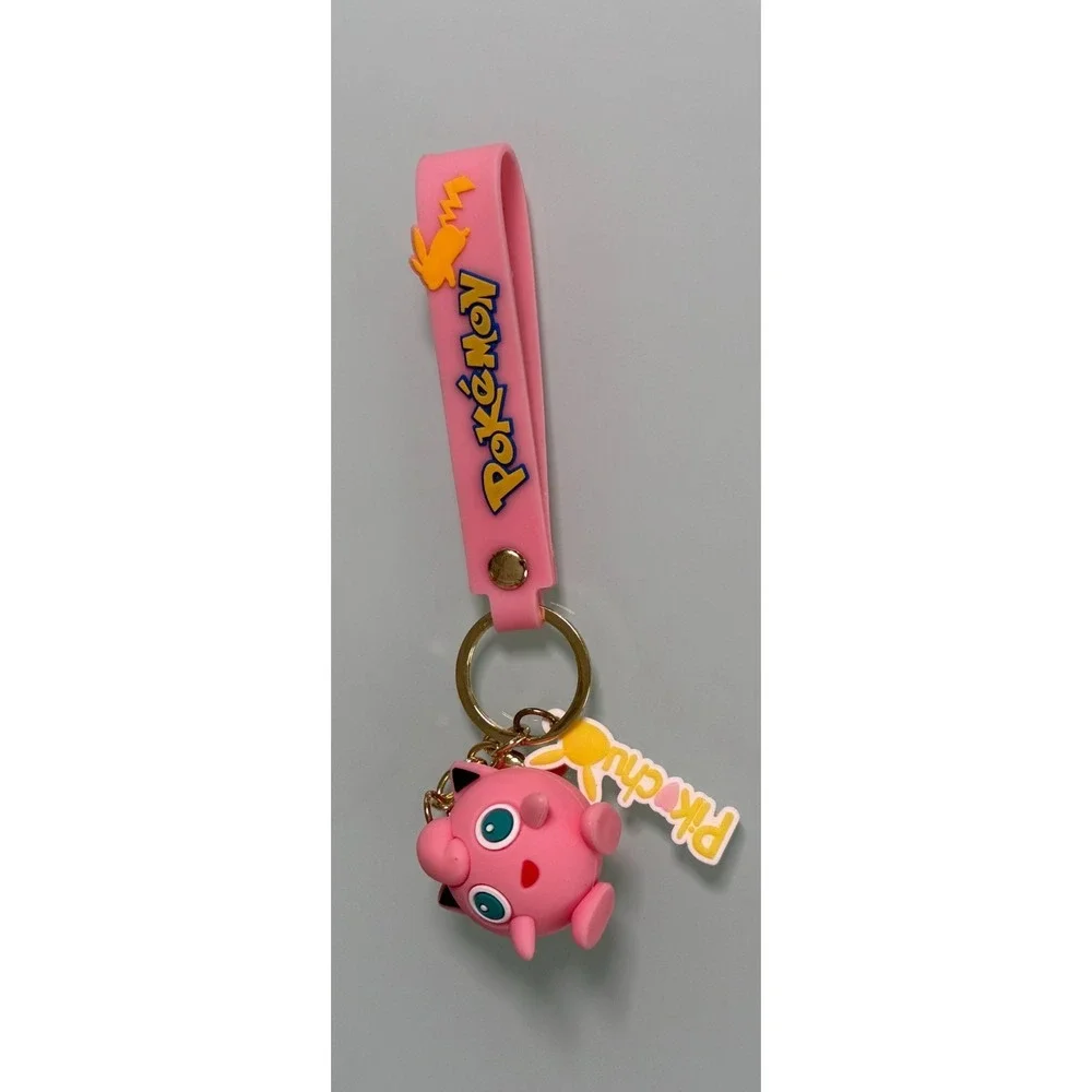 Pokemon JigglyPuff 3D‎ Figure Bag Clip-On Keychain Bag Backpack Accessory Pink